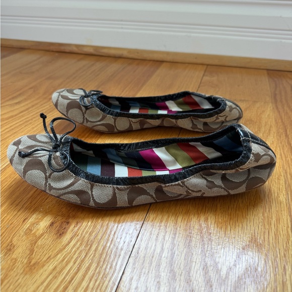 Coach Shoes - Coach Signature Ballet Flats Size 9